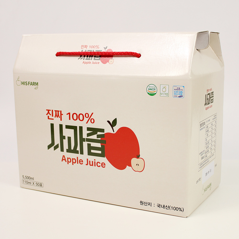 [110mlx30포 1+1] 진짜 100%사과즙 (110ml * 60포)